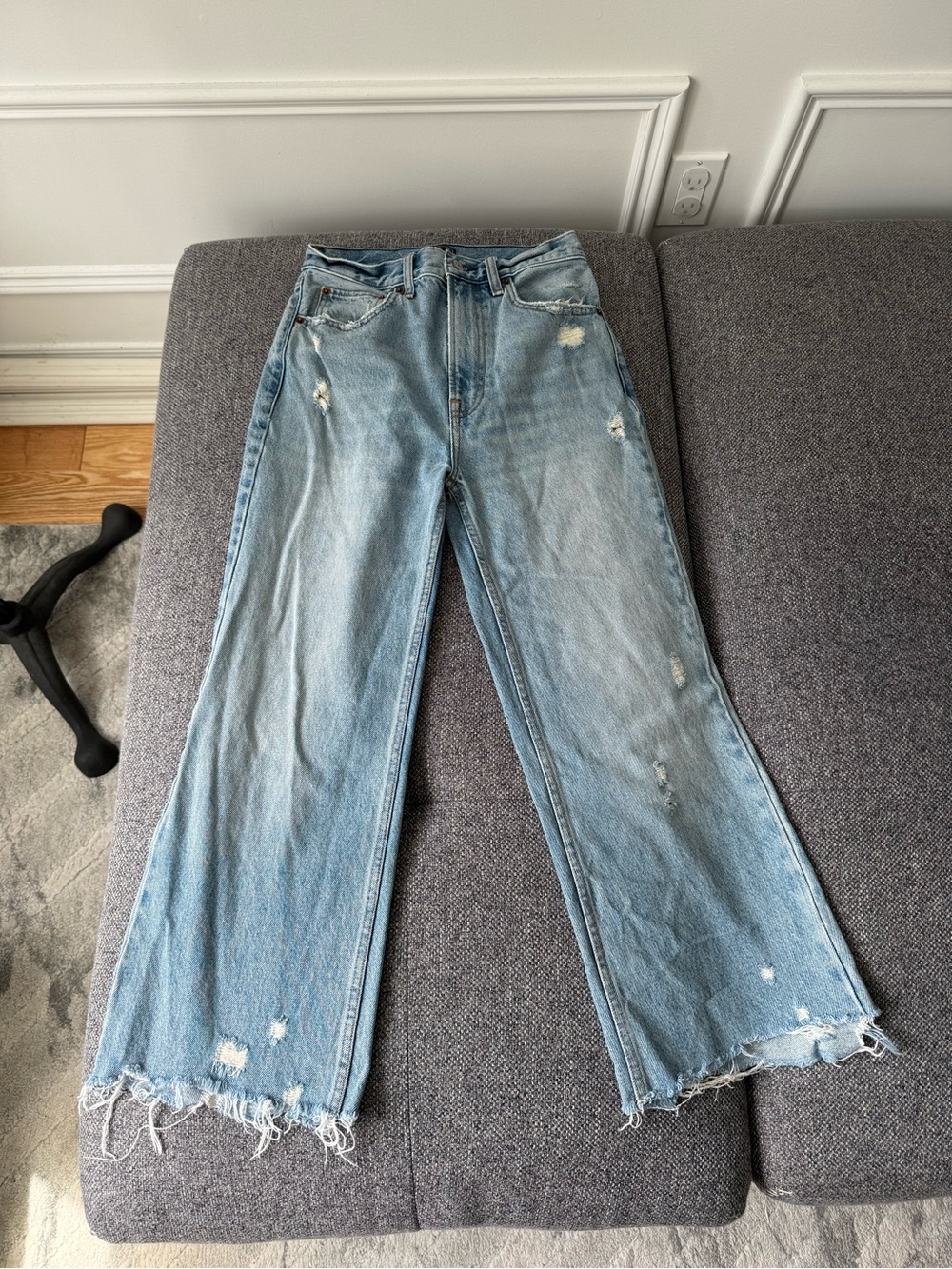 Abercrombie & Fitch Light Blue Wide Leg Jean